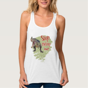 Camiseta Con Tirantes Dinosaurio Divertido Deja de Hacer Clic