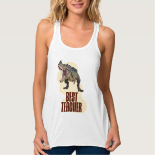Camiseta Con Tirantes Dinosaurio Divertido Dino Mejor Profesor