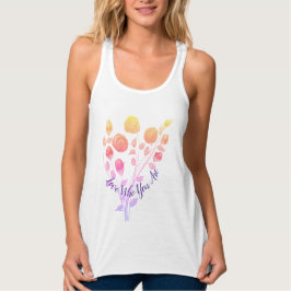Camiseta Con Tirantes Diseñador floral arcoiris