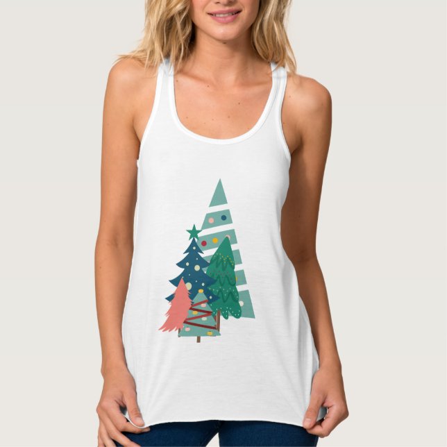 Camiseta Con Tirantes Diseño de Evergreens de vacaciones (Anverso)
