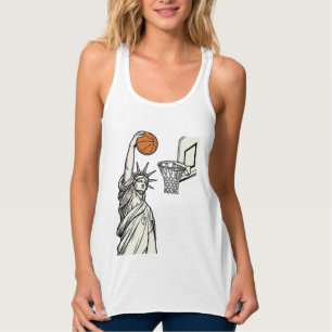 Camiseta Con Tirantes Diseño de grabado vintage de mates de baloncesto d