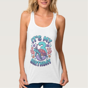 Camiseta Con Tirantes Diseño de grabado vintage de tortuga para tercer c