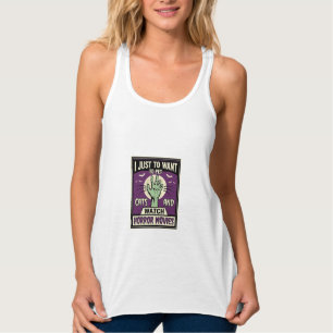 Camiseta Con Tirantes Diseño de Halloween de gatos y películas de terror