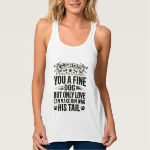 Camiseta Con Tirantes Diseño de tipografía de cita de amante de perros v