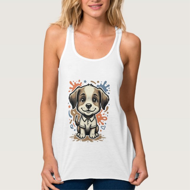 Camiseta Con Tirantes Diseño de vector de grabado de salpicaduras de cac (Anverso)