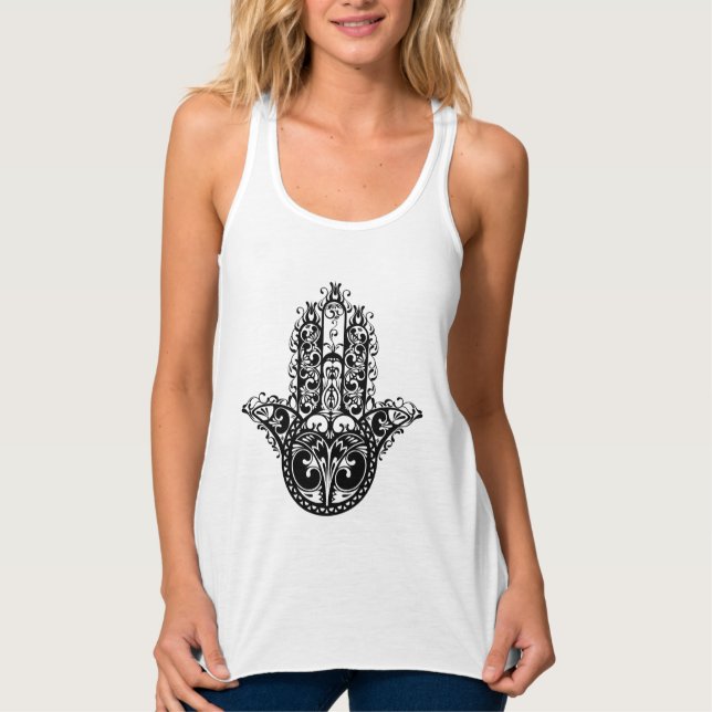 Camiseta Con Tirantes Diseño decorativo de Hamsa (Anverso)