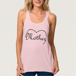 Camiseta Con Tirantes Diseño del corazón de la madre