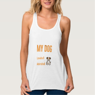 Camiseta Con Tirantes Diseño Divertido de Perro Lleno de Hype