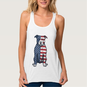 Camiseta Con Tirantes Diseño vectorial de grabado vintage de Pit Bull pa