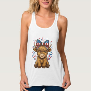 Camiseta Con Tirantes Diseño vectorial de lazo de vaca de Highland patri