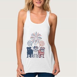 Camiseta Con Tirantes Diseño vectorial vintage de fuegos artificiales de