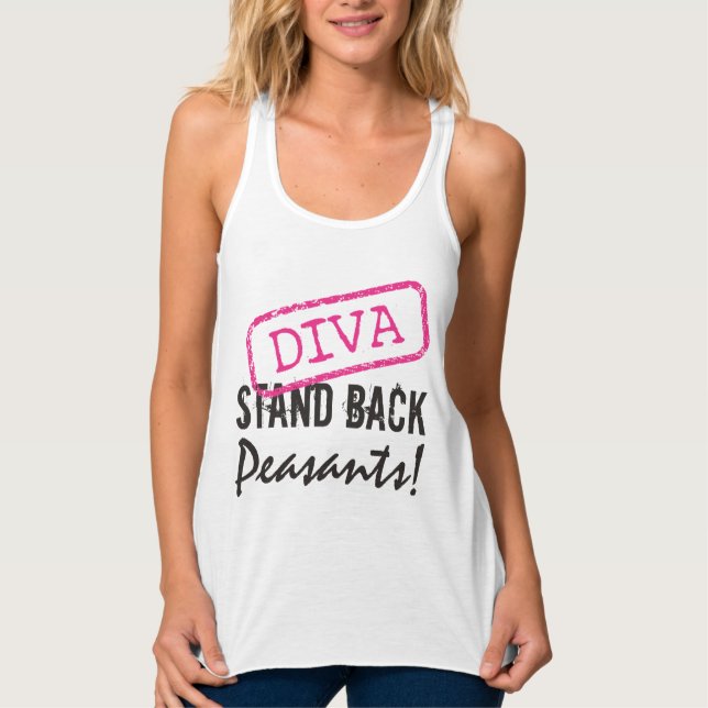 Camiseta Con Tirantes "DIVA - ¡RETROCEDER A LOS Campesinos!" (Anverso)