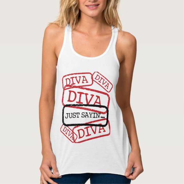 Camiseta Con Tirantes "DIVA" - Sólo digo... (Anverso)