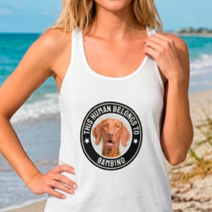 Camiseta Con Tirantes Divertida foto de perro de mascota personalizada "