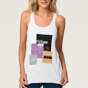 Camiseta Con Tirantes Divertido apretón de manos con el botón del codo, 