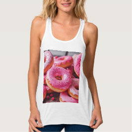 Camiseta Con Tirantes Donuts de fresa rosada