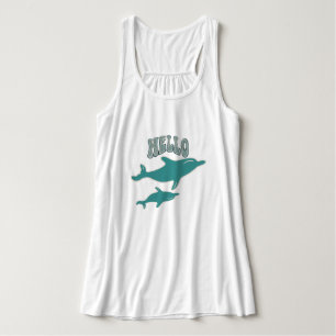 Camiseta Con Tirantes dos delfines nadan