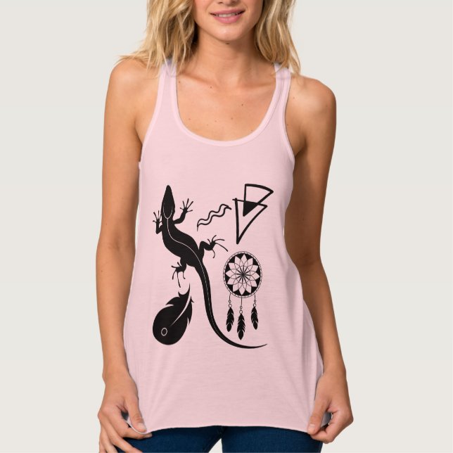 Camiseta Con Tirantes Dreamcatcher - Símbolos Petroglyph Sudoeste (Anverso)