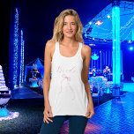 Camiseta Con Tirantes Ducha de novia de arco rosa<br><div class="desc">Una camiseta para una ducha de novia o una fiesta de soltera. Delante: una proa rosa y la palabra: Novia Atrás: Personalice y agregue el nombre de la novia a ser,  agregue la fecha fiesta.</div>