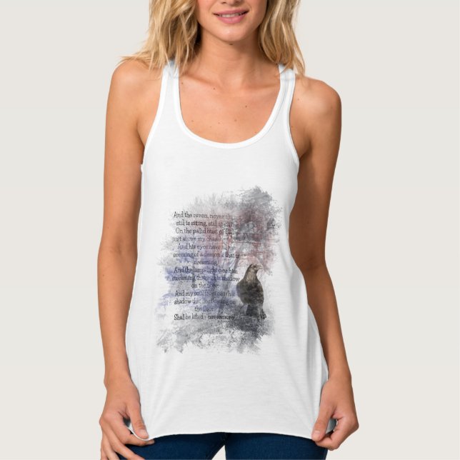 Camiseta Con Tirantes Edgar Allan Poe Raven Poem Art (Anverso)