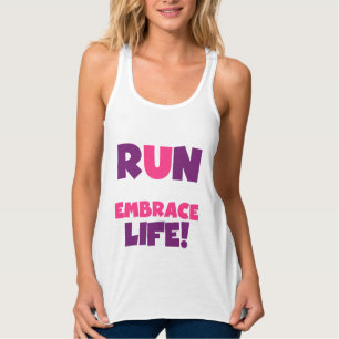 Camiseta Con Tirantes Ejecutar Embrace Life Purple Pink