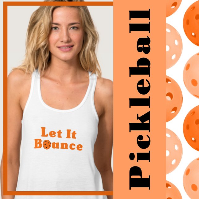 Camiseta Con Tirantes El Baloncesto Sirve Dejar Que Golpee El Balón Nara (pickleball serving two bounce rule orange pickleballs)