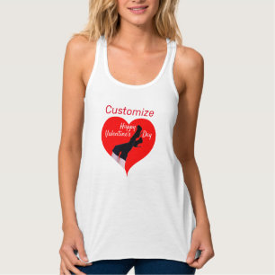 Camiseta Con Tirantes El corazón rojo muslo boots de San Valentín Thunde
