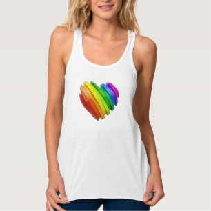 Camiseta Con Tirantes El corazón tridimensional escultural de SlipperyJo