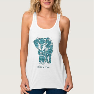 Camiseta Con Tirantes El elefante ornado es salvaje y libre