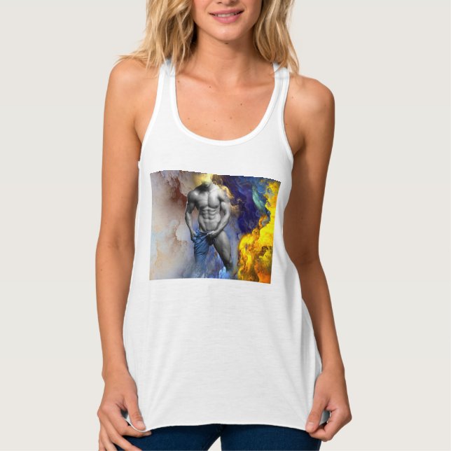 Camiseta Con Tirantes El hombre musculoso de SlipperyJoe camisón vapor (Anverso)