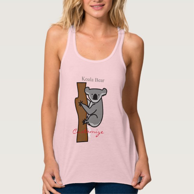 Camiseta Con Tirantes El lindo oso australiano de Koala (Anverso)
