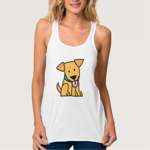 Camiseta Con Tirantes El perro de perrito del labrador retriever sienta