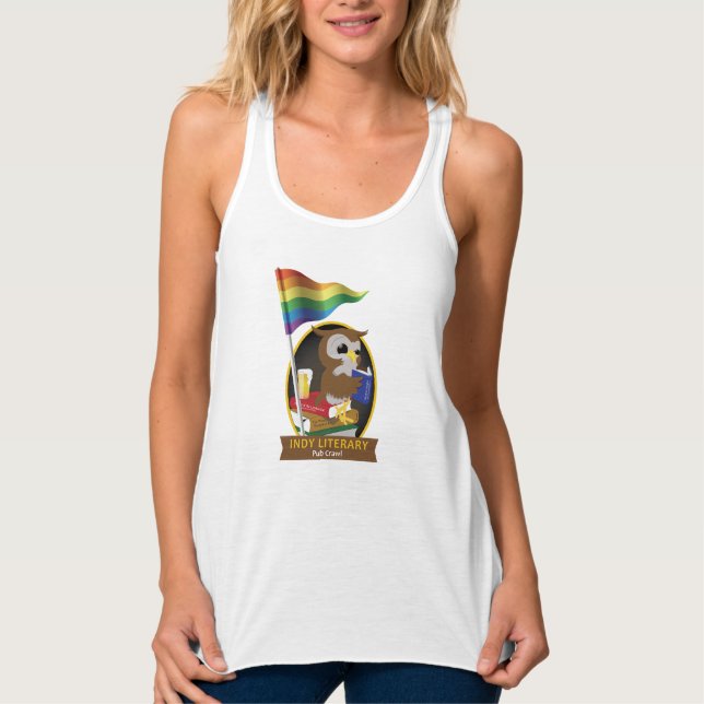 Camiseta Con Tirantes El tanque de Flowy Racerback de la bandera del (Anverso)