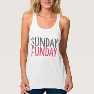Camiseta Con Tirantes El tanque de las mujeres flowy de domingo Funday