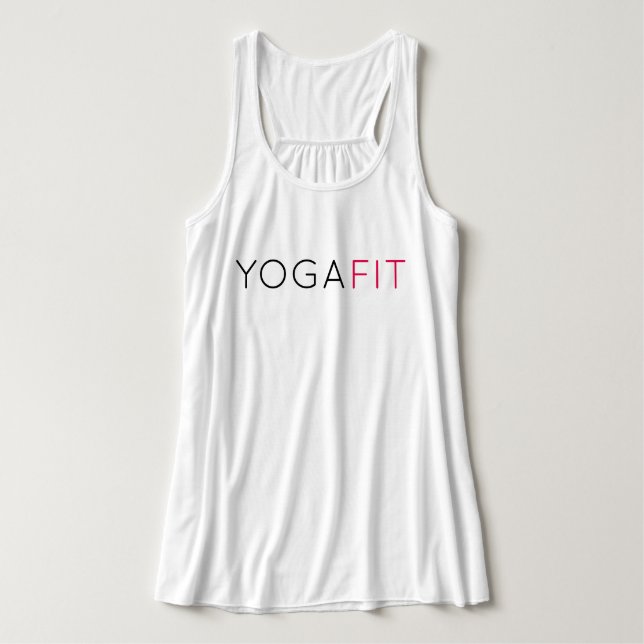 Camiseta Con Tirantes El tanque flojo apto de la yoga (Diseño del anverso)