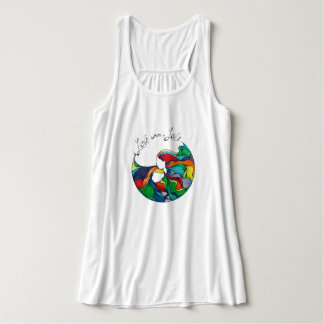 Camiseta Con Tirantes El tanque flowy del racerback del amor lesbiano de