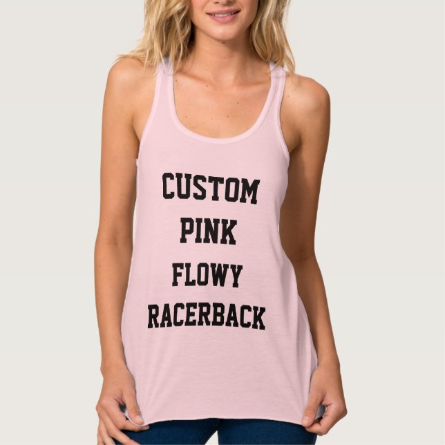 Camiseta Con Tirantes El TANQUE ROSADO del RACERBACK de las mujeres (Anverso)