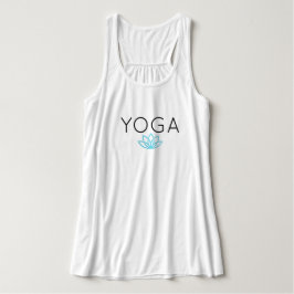 Camiseta Con Tirantes El tanque simple azul de Lotus de la yoga