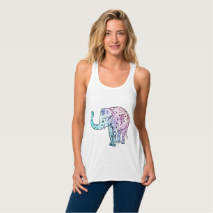 Camiseta Con Tirantes Elegante Elefante Mandala : Artista usable