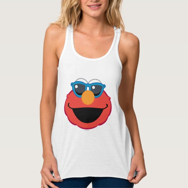 Camiseta Con Tirantes Elmo Cara sonriente con gafas de sol (Anverso)