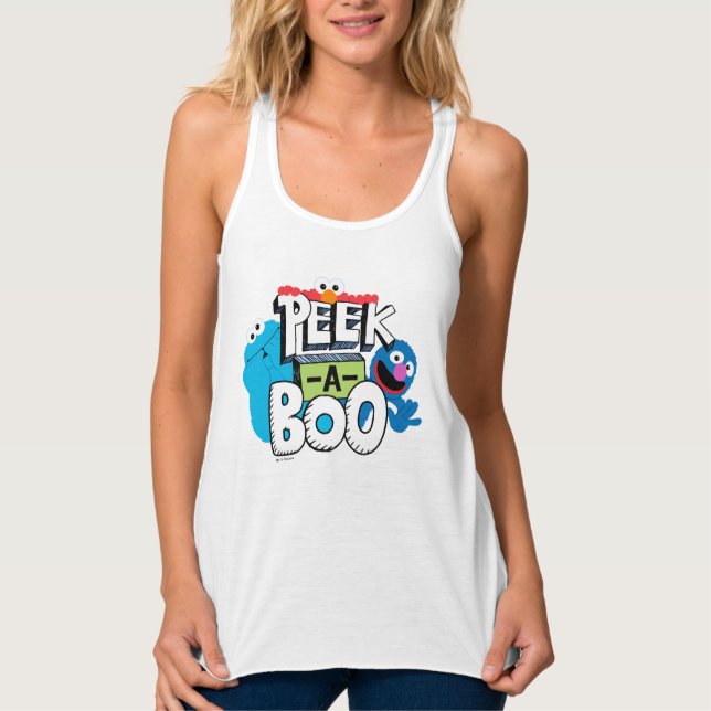 Camiseta Con Tirantes Elmo, Cookie & Grover | Peek-a-Boo (Anverso)