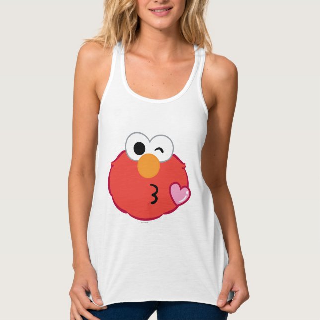 Camiseta Con Tirantes Elmo Face lanzando un beso (Anverso)