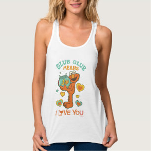Camiseta Con Tirantes Elmo Holding a su Mascota Goldfish