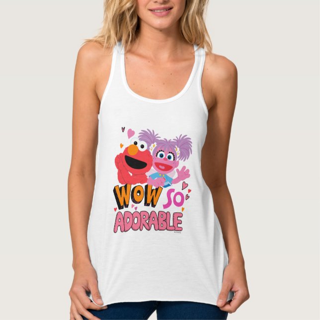 Camiseta Con Tirantes Elmo y Abby | Wow Tan Adorable (Anverso)
