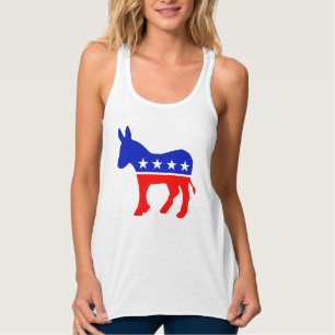 Camiseta Con Tirantes Emblema político Fiesta democrático (Donkey)