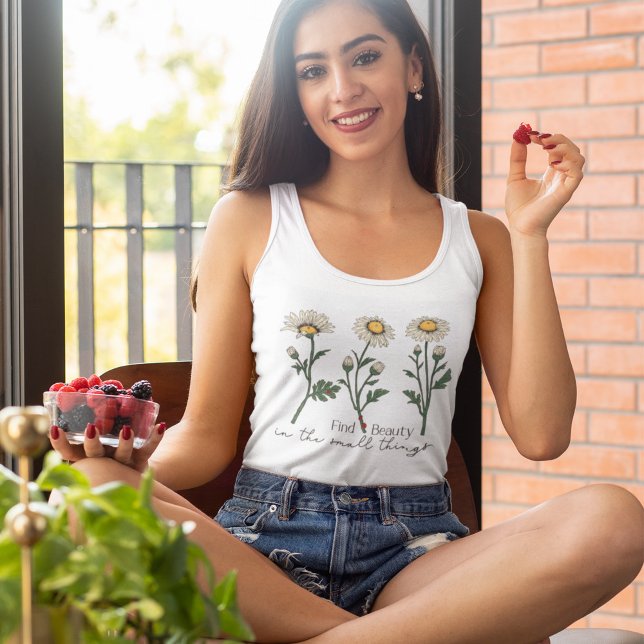 Camiseta Con Tirantes Encuentra Belleza En Las Pequeñas Cosas Que Daisy  (Subido por el creador)