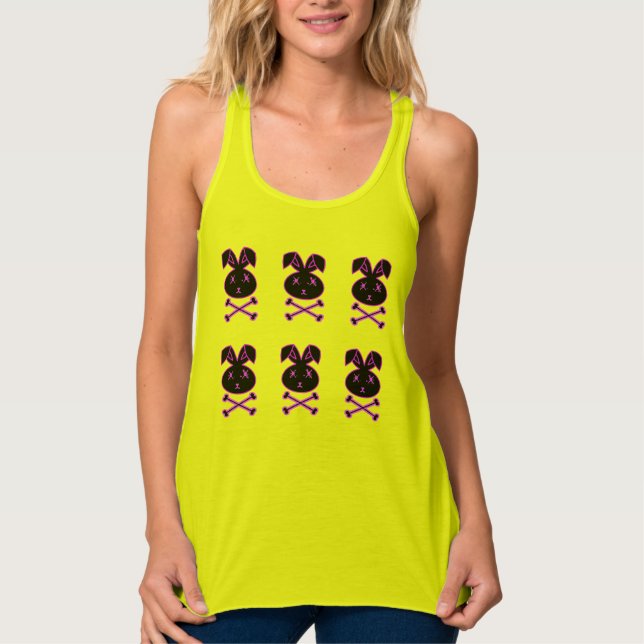 Camiseta Con Tirantes Enfermedad del tanque Bunny (Anverso)