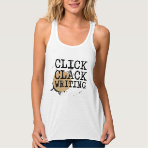 Camiseta Con Tirantes Engranaje de la escritura de la charla del tecleo