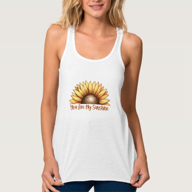 Camiseta Con Tirantes Eres mi Sunshine Sunflower (Anverso)