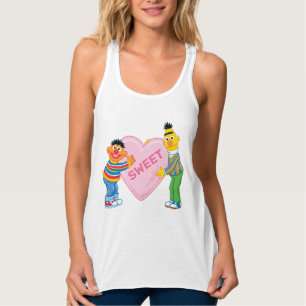 Camiseta Con Tirantes Ernie y Bert Corazón de San Valentín